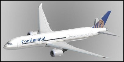 Continental Airlines Boeing 787 Dreamliner 3D Model Download